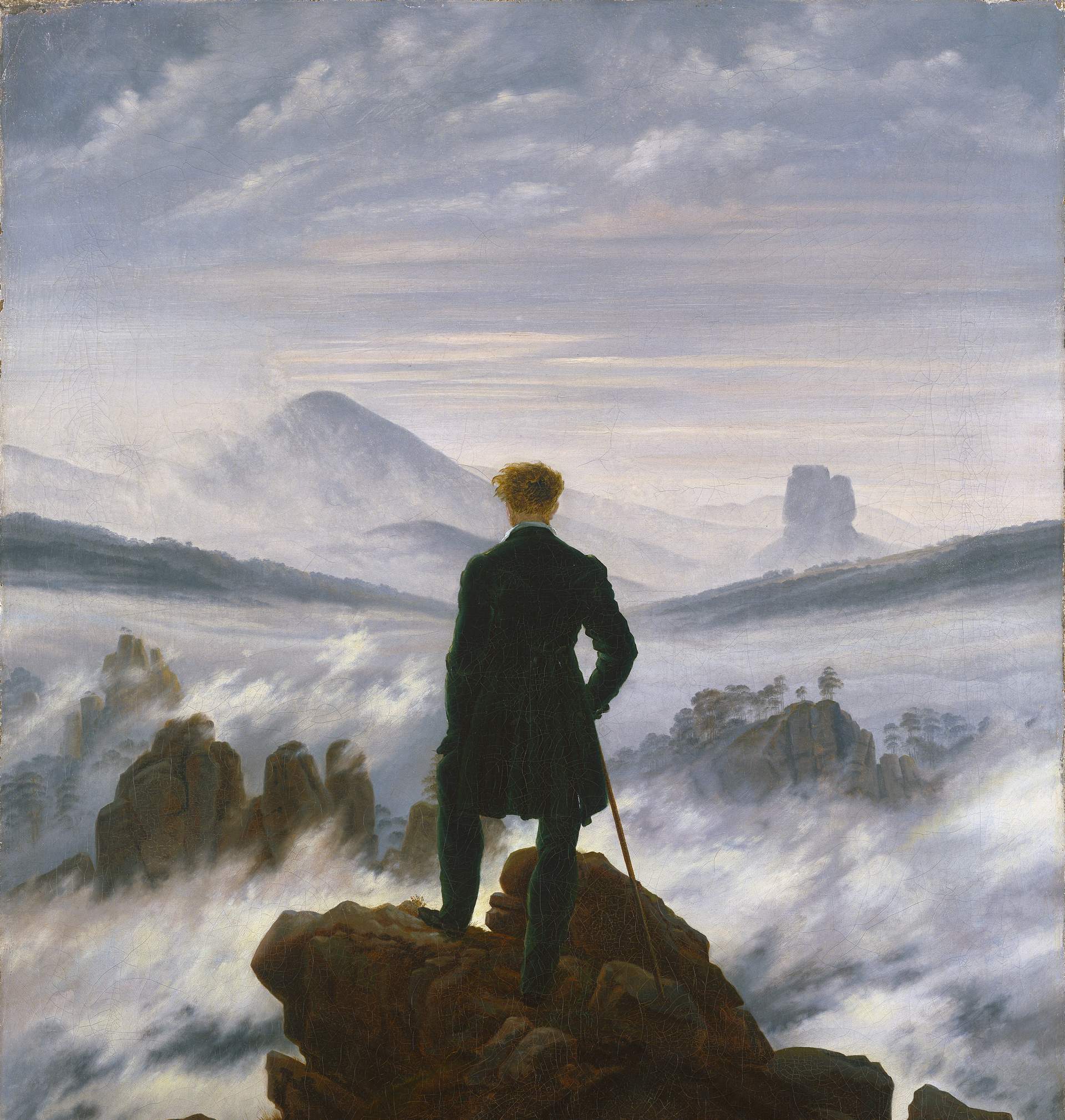 Caspar David Friedrich — Viandante sul mare di nebbia, 1818